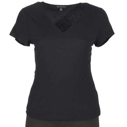 INC INTERNATIONAL CONCEPTS Womens Tops XL / Black INC  - V Neck T-Shirt