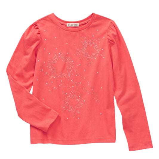 IT'S OUR TIME Girls Tops IT'S OUR TIME - Kids - Embellished Round Neck Long Sleeve Graphic T-Shirt