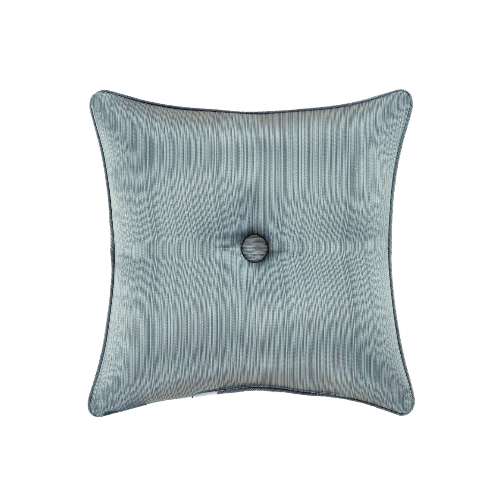 J. QUEEN Pillows Blue J. QUEEN - Satin Buttoned Pillow