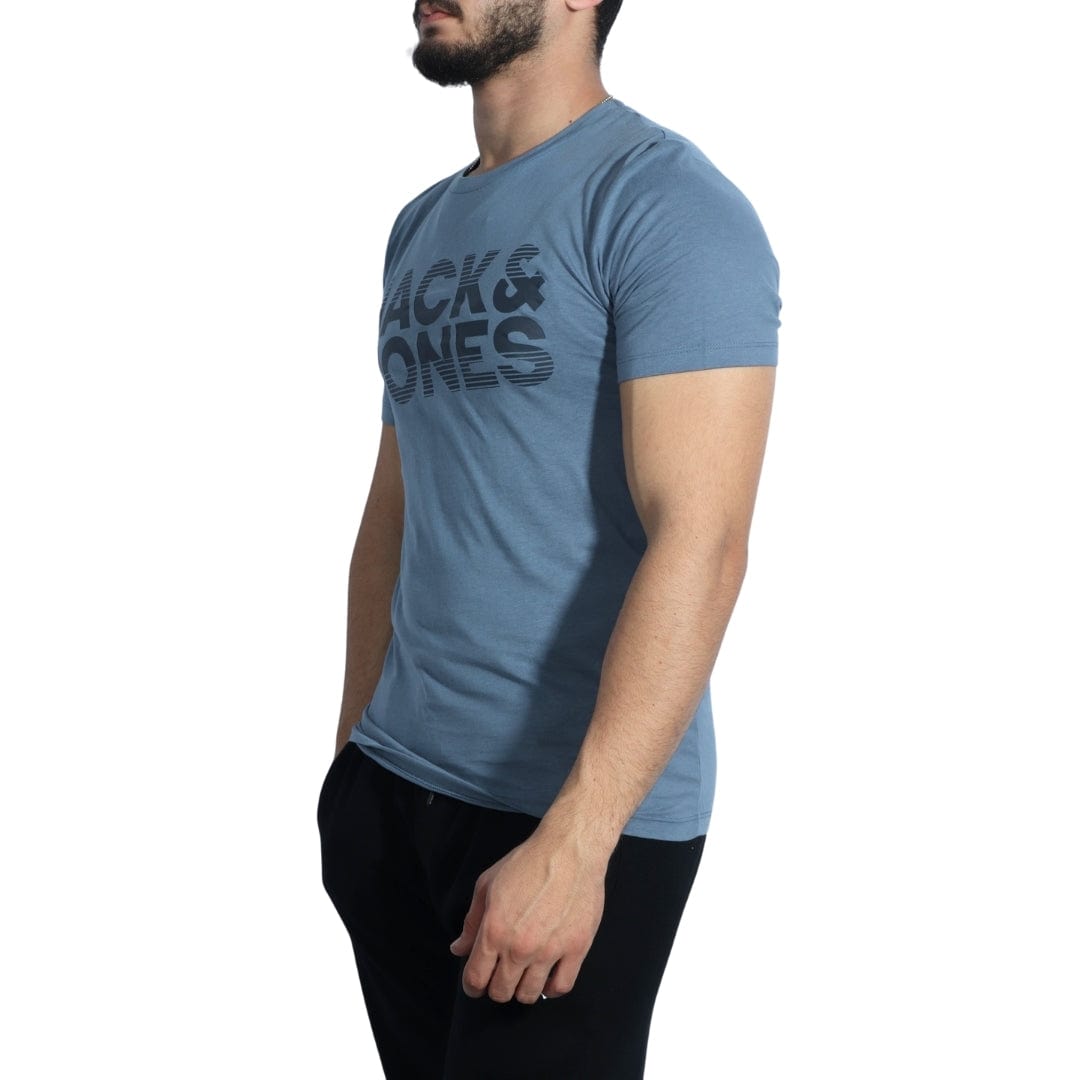 JACK & JONES S / Blue JACK & JONES - Front Branding T-Shirt