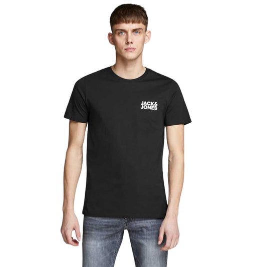 JACK & JONES Mens Tops M / Black JACK & JONES - Corp Small Logo T-Shirt