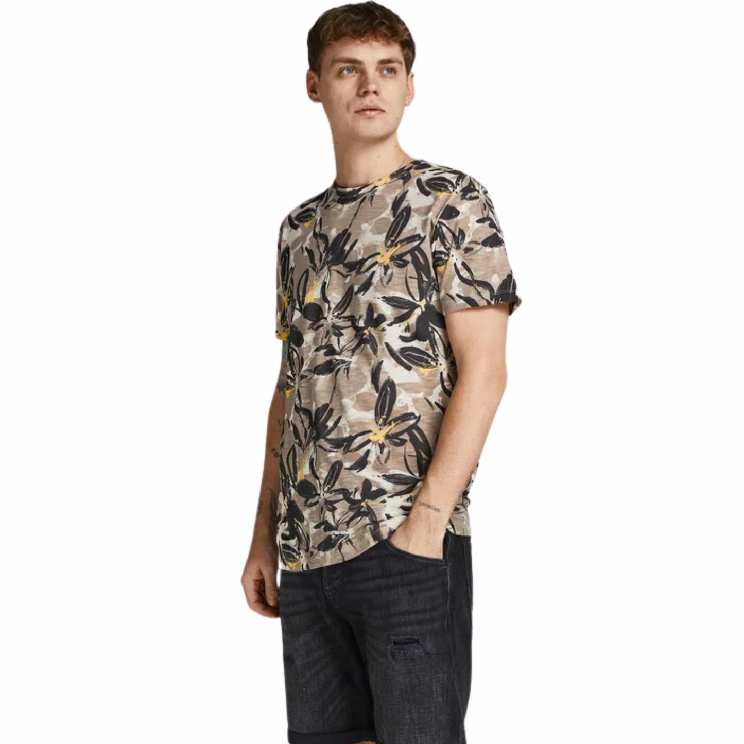 JACK & JONES Mens Tops S / Multi-Color JACK & JONES - Crew Neck T-Shirt