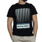 JACK & JONES Mens Tops M / Black JACK & JONES - Graphic T-Shirt