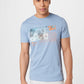 JACK & JONES Mens Tops L / Blue JACK & JONES - Printed Front T-shirt