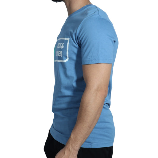 JACK & JONES Mens Tops S / Blue JACK & JONES -  Printed Front T-shirt