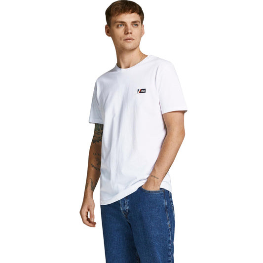 JACK & JONES Mens Tops L / White JACK & JONES - Short Sleeve T-Shirt