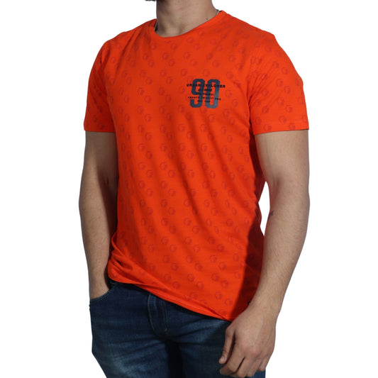 JACK & JONES Mens Tops M / Orange JACK & JONES - Short Sleeve T-Shirt