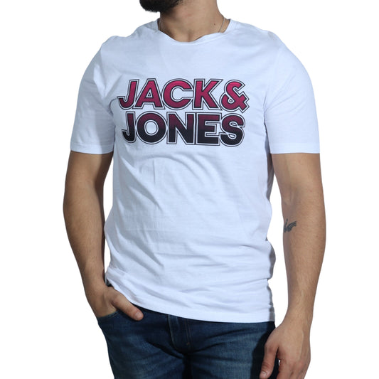 JACK & JONES Mens Tops M / White JACK & JONES - Short Sleeve Top