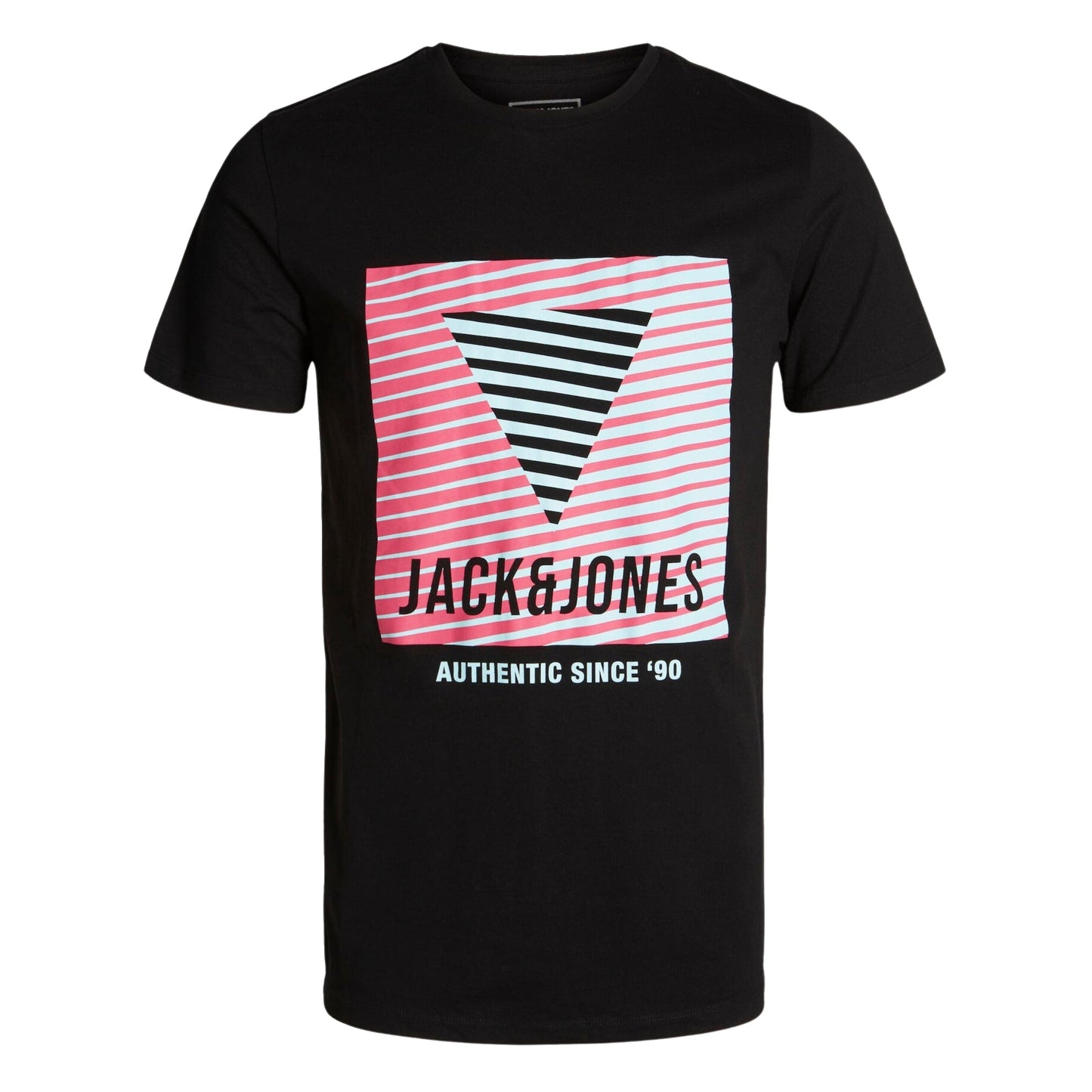 JACK & JONES Mens Tops M / Black JACK & JONES -  T-Shirt 'BOOSTER'