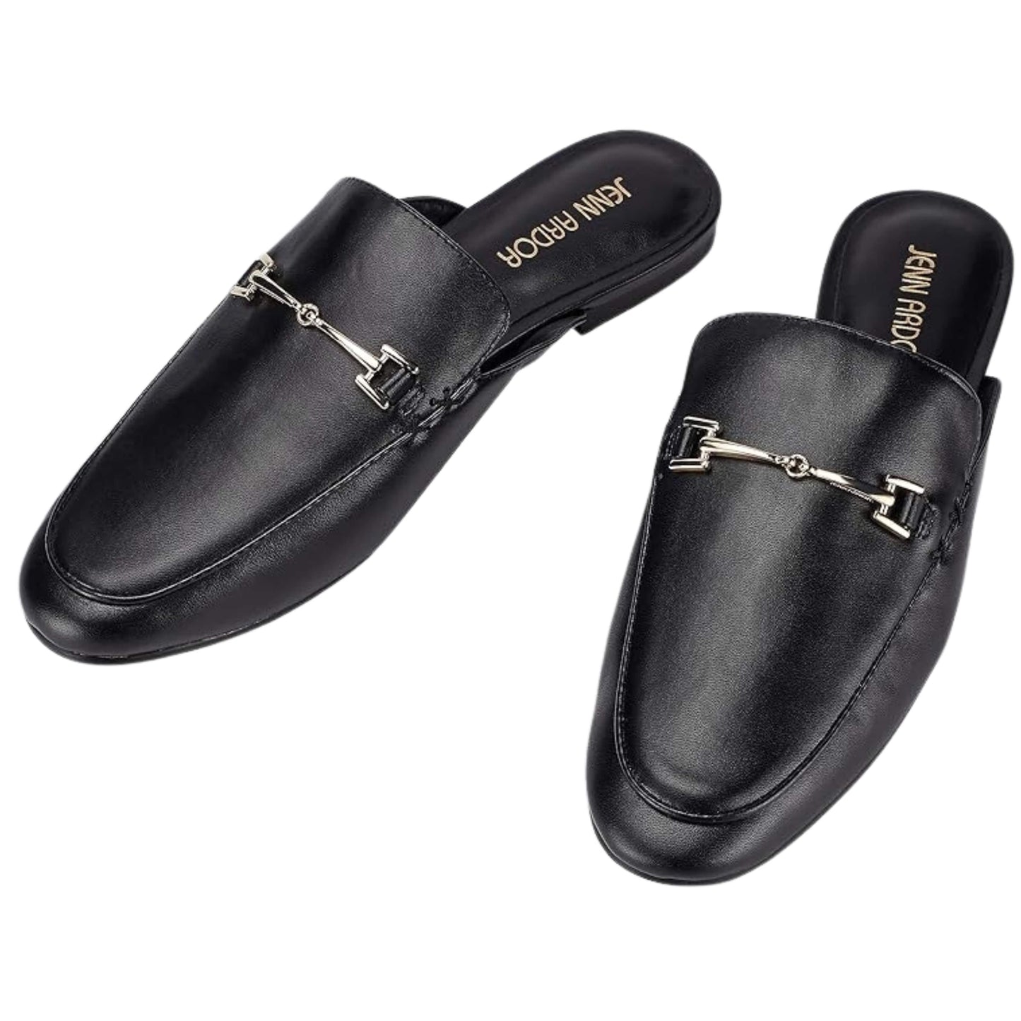 JENN ARDOR Womens Shoes 38.5 / Black JENN ARDOR -  Mules Flats Backless Loafers Shoes Slip On Slippers