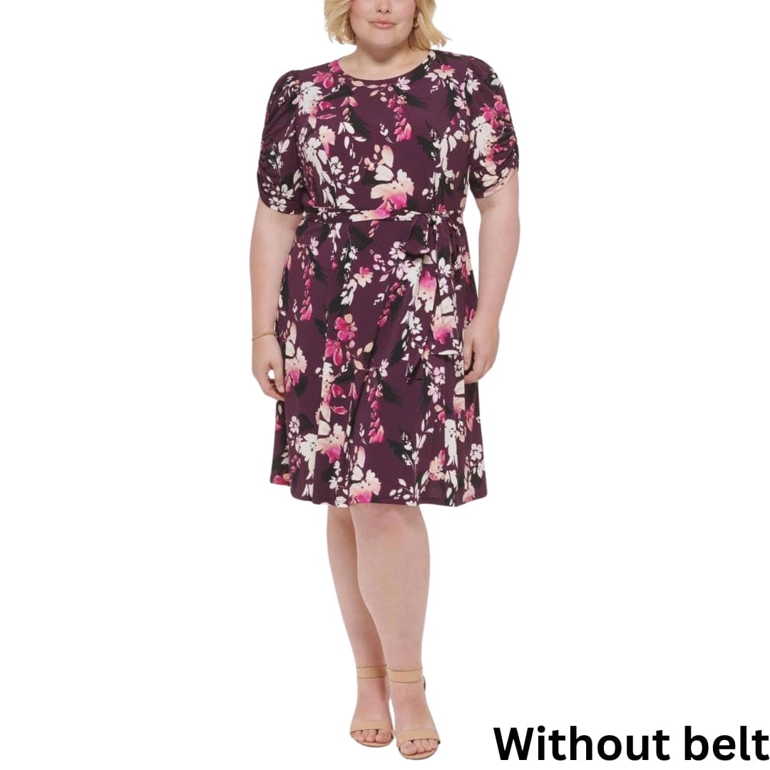 JESSICA HOWARD Womens Dress XXXL / Multi-Color JESSICA HOWARD - Plus Size Floral-Print A-line Dress