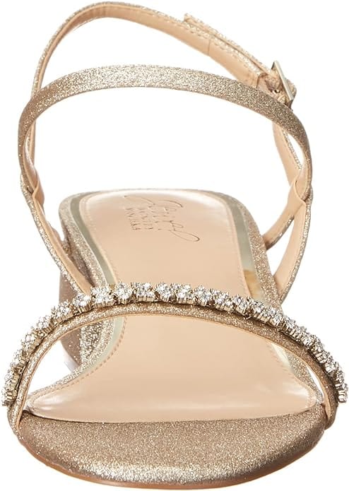 JEWEL BADGLEY Womens Shoes 41 / Gold JEWEL BADGLEY - Mischka Aaliyah Block Heel Sandal