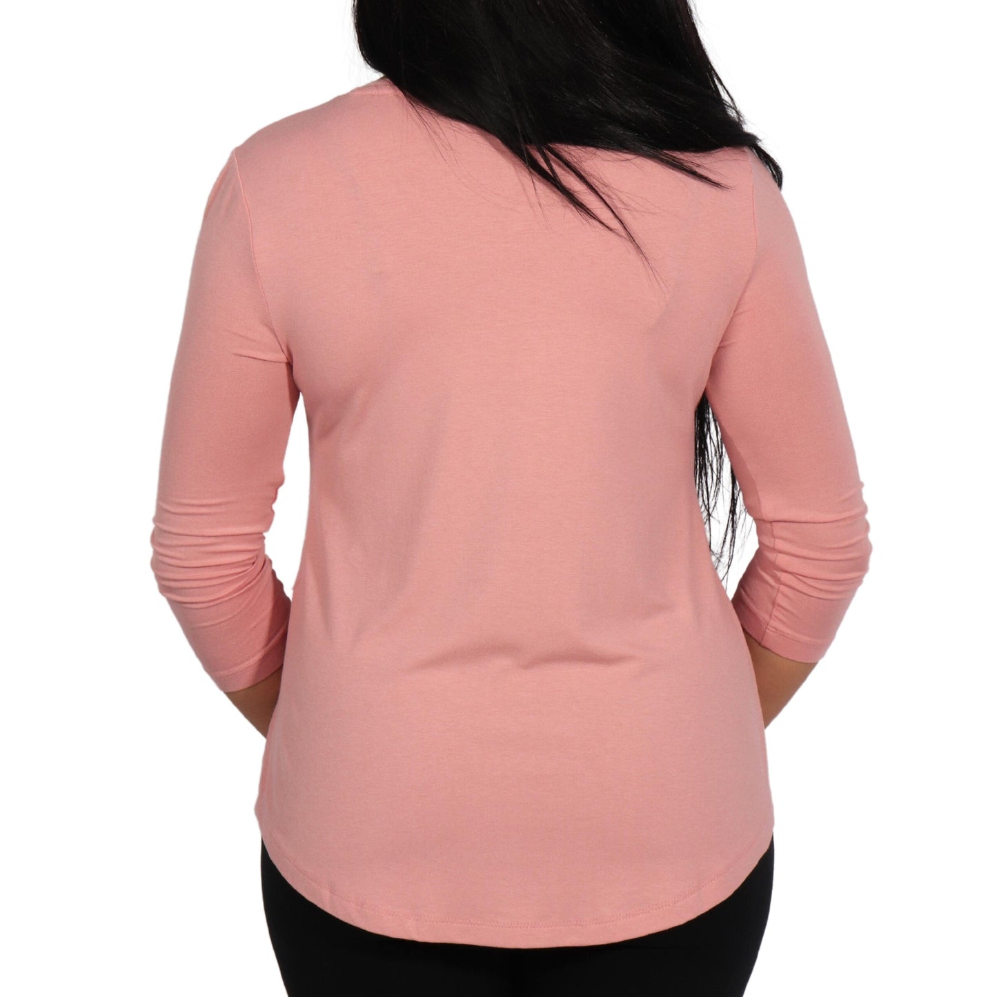 JM COLLECTION Womens Tops Petite XS / Pink JM COLLECTION - Simple Casual Top