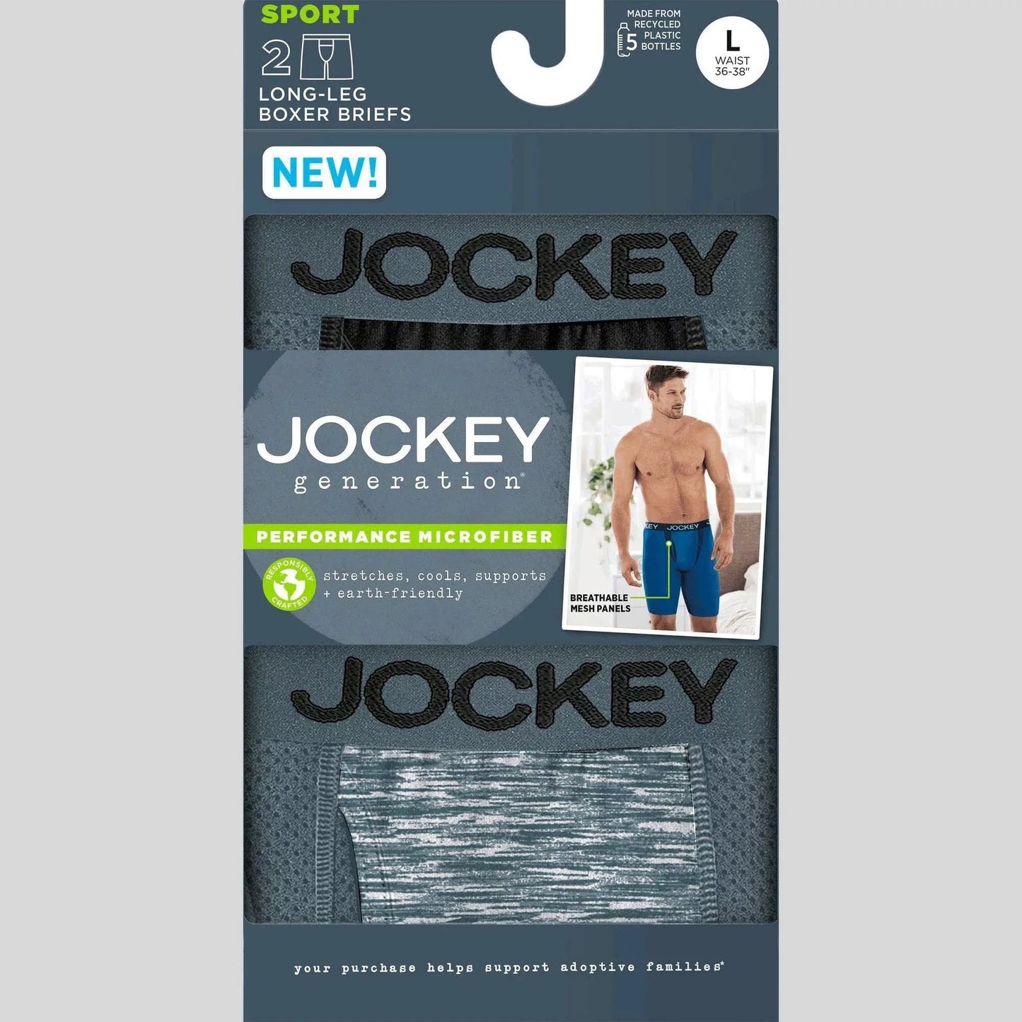JOCKEY - Men's Performance Microfiber Sport 2pk Long Leg Boxer Briefs –  Beyond Marketplace