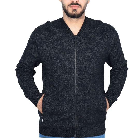 JOHN VARVATOS Mens Jackets M / Navy JOHN VARVATOS - Marble effect double zipper jacket