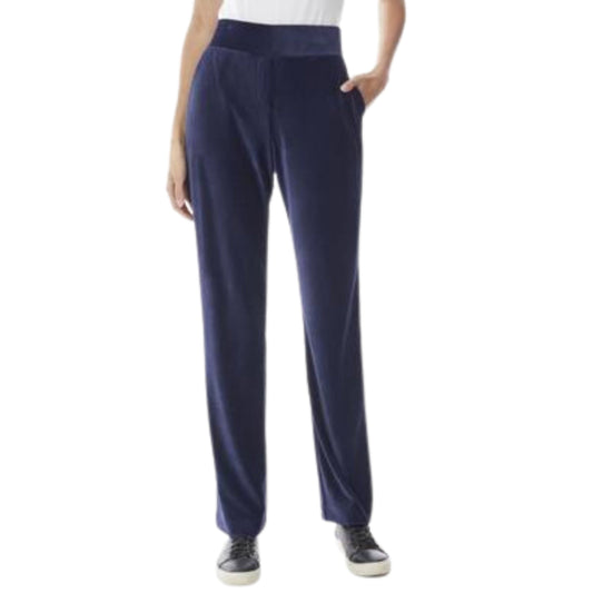 JONES NEW YORK Womens Bottoms L / Dark Blue JONES NEW YORK - Velour Ribbed Wide Leg sweatPants