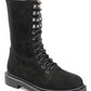 JOURNEE COLLECTION Womens Shoes 37 / Black JOURNEE COLLECTION - Cadee Zip up Mid Calf Combat & Lace-up Boots