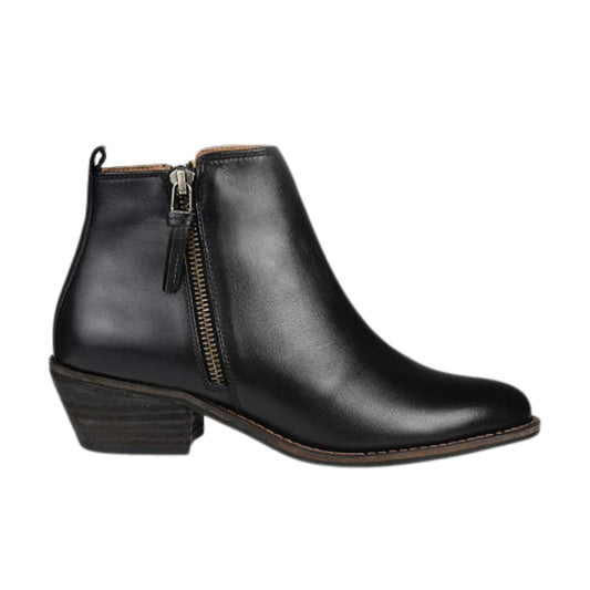 JOURNEE COLLECTION Womens Shoes 39 / Black JOURNEE COLLECTION - Comfort Zipper Block Heel Zip-up Leather Booties