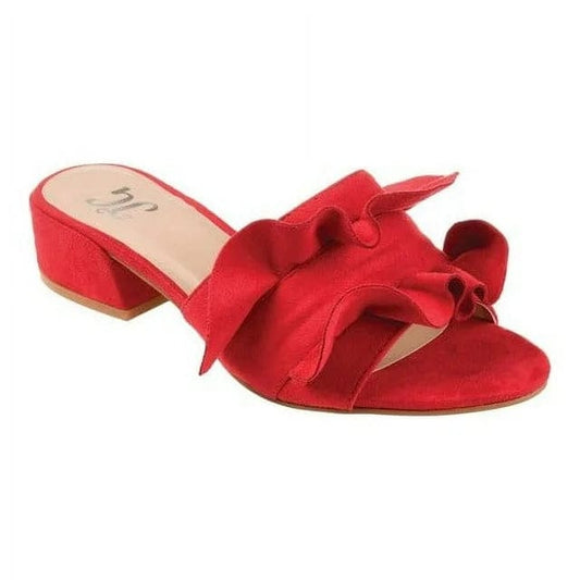 JOURNEE COLLECTION Womens Shoes 40 / Red JOURNEE COLLECTION -  Journee Collection Sabica Heeled Slide