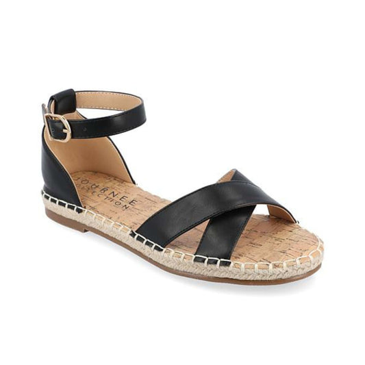 JOURNEE COLLECTION Womens Shoes 39.5 / Black JOURNEE COLLECTION - Lyddia Espadrille Sandals