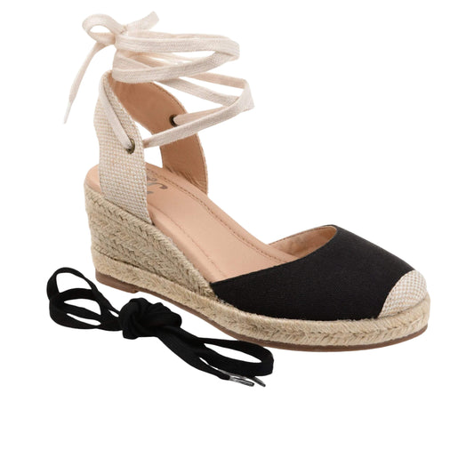 JOURNEE COLLECTION Womens Shoes 39 / Multi-Color JOURNEE COLLECTION -  Monte Espadrille Wedge Sandals