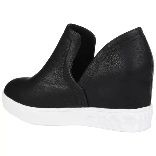 JOURNEE COLLECTION Womens Shoes 38 / Black JOURNEE COLLECTION - Women's Cardi Round Toe Slip On Wedge Sneakers