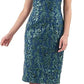 JS COLLECTIONS Womens Dress XL / Multi-Color JS COLLECTIONS - Fiona Knee Length Dress Cocktail Dress