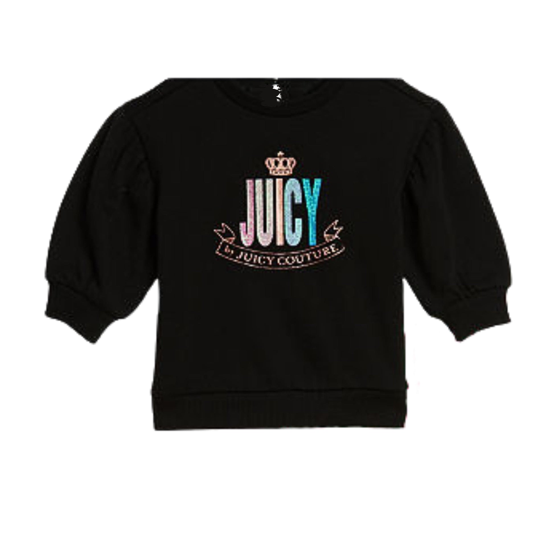 JUICY COUTURE Girls Tops XS / Black JUICY COUTURE - Sweatshirt Logo Printed Front