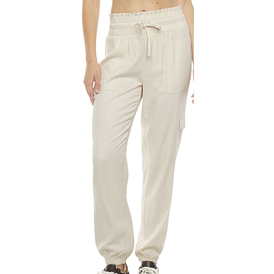 JUICY COUTURE Womens Bottoms M / Off-White JUICY COUTURE - High Rise Jogger Pants