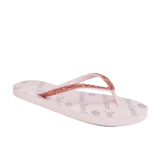 JUICY COUTURE Womens Shoes 38 / Pink JUICY COUTURE - Shimmery Thong Flip Flop Sandals