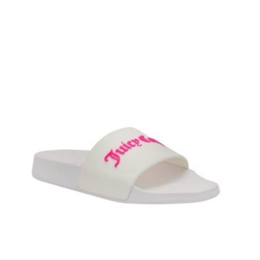 JUICY COUTURE Womens Shoes 41.5 / White JUICY COUTURE -  White Logo Goth Lettering Breathable Comfort Slipper