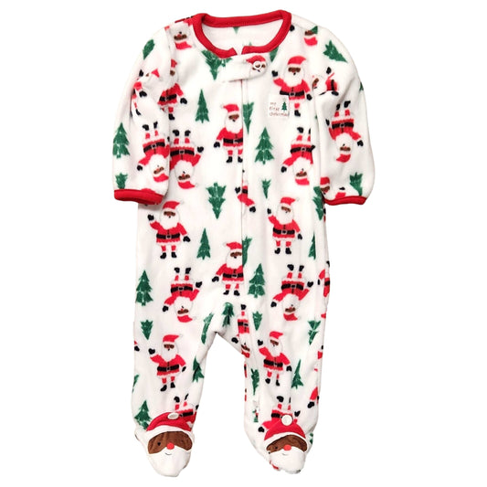 JUST ONE YOU Baby Boy 3 Month / Multi-Color JUST ONE YOU - Baby - Fleece Santa Claus Wave Christmas Sleeper Sleep