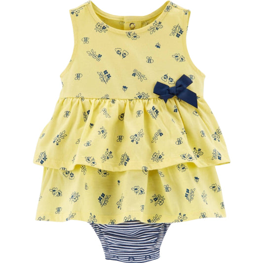 JUST ONE YOU Baby Girl 6 Month / Yellow JUST ONE YOU - BABY -  Floral Bee Sunsuit