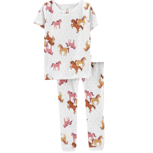 JUST ONE YOU Baby Girl 12 Month / Multi-Color JUST ONE YOU - Baby -  Horses Pajama Set