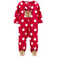 JUST ONE YOU Baby Girl New Born / Multi-Color JUST ONE YOU - Baby Reindeer Dot Footed overall