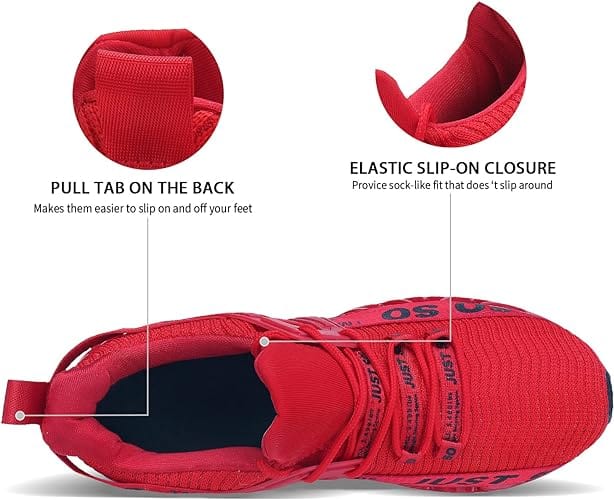 K- HCVTD Athletic Shoes 46 / Red K- HCVTD -  Walking Shoes Non-Slip Running Shoes Fashion Trainers Casual Comfort