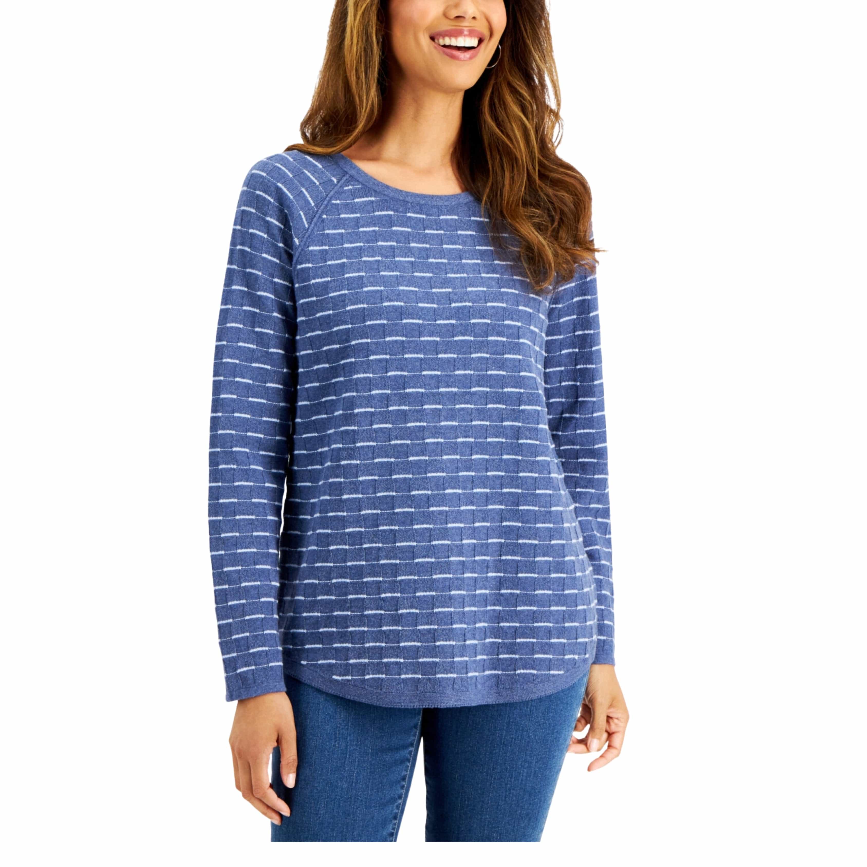 Karen scott curved hot sale hem sweater