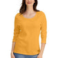 KAREN SCOTT Womens Tops Petite L / Orange KAREN SCOTT - Scoop-Neckline Top