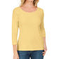 KAREN SCOTT Womens Tops Petite XXL / Yellow KAREN SCOTT - Scoop-Neckline Top