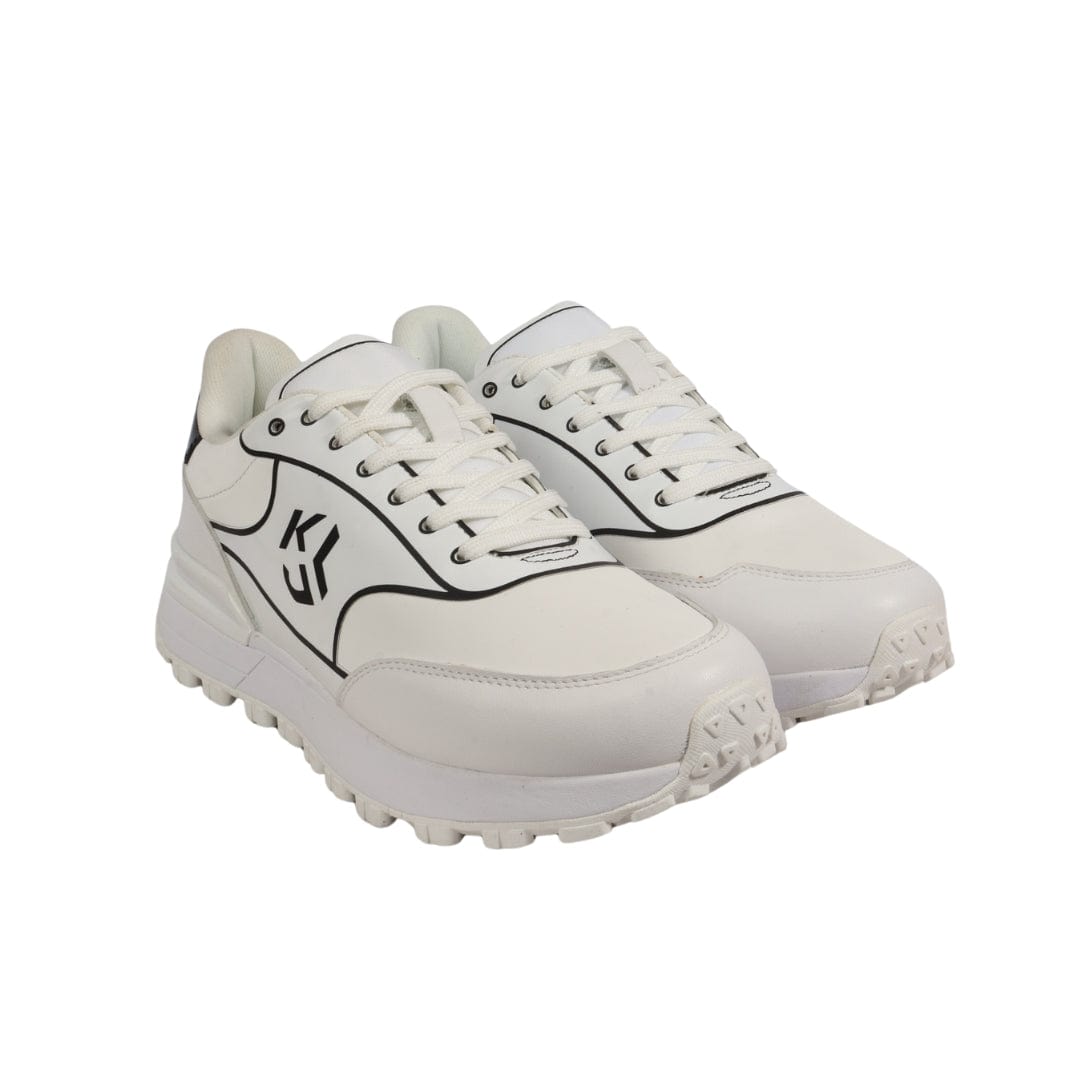 KARL LAGERFELD Mens Shoes 41.5 / White KARL LAGERFELD - Cube Branding Sneakers