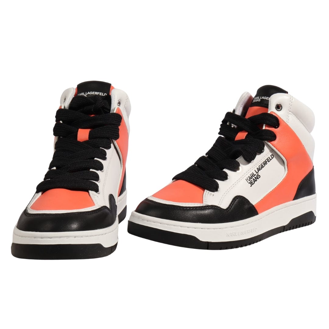 KARL LAGERFELD Mens Shoes 41 / Multi-Color KARL LAGERFELD - High Top Leather Sneakers