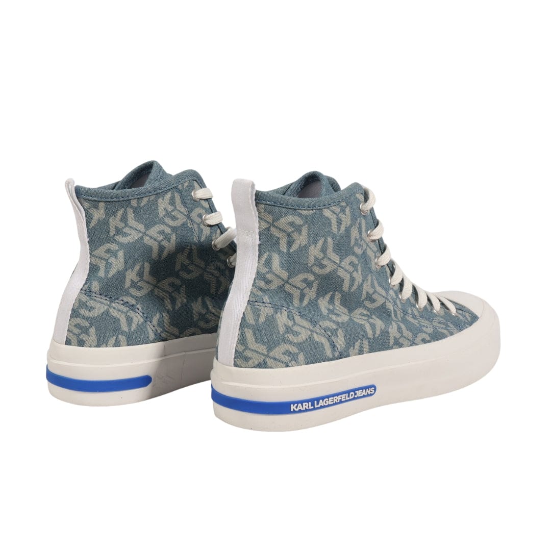 KARL LAGERFELD Womens Shoes 36 / Blue KARL LAGERFELD - All Over Branding High Top Sneakers