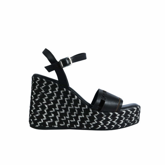 KARL LAGERFELD Womens Shoes 37 / Black KARL LAGERFELD - Designed On Heel Sandal