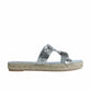 KARL LAGERFELD Womens Shoes 37 / Silver KARL LAGERFELD -  Designed Straps Slipper