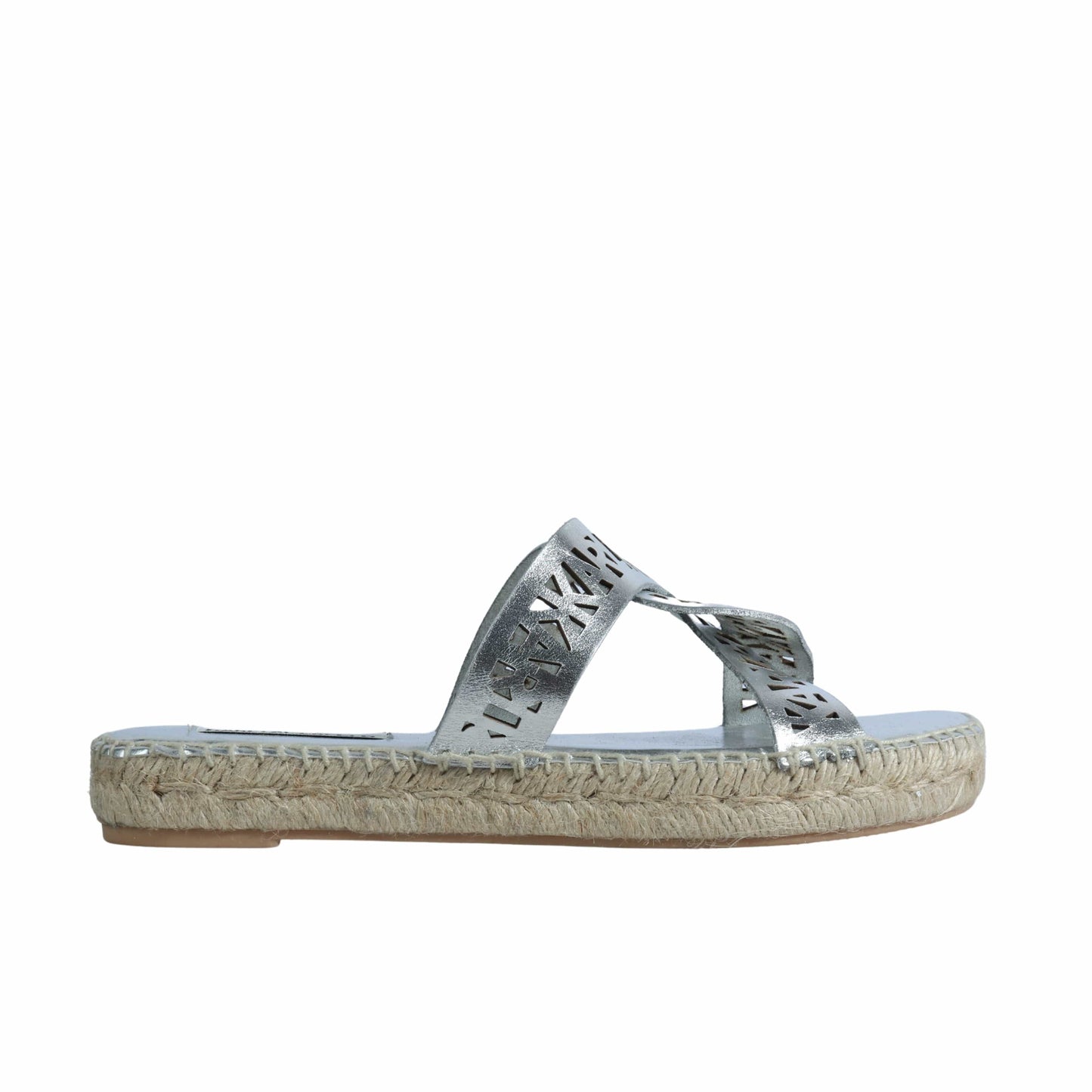 KARL LAGERFELD Womens Shoes 37 / Silver KARL LAGERFELD -  Designed Straps Slipper