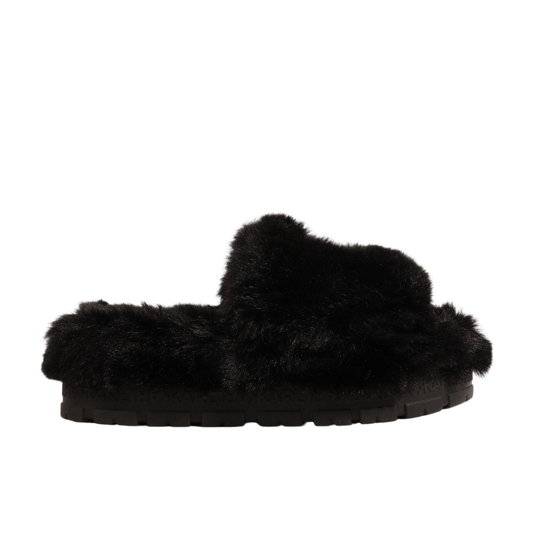 KARL LAGERFELD Womens Shoes 37 / Black KARL LAGERFELD - Faux Fur Slippers