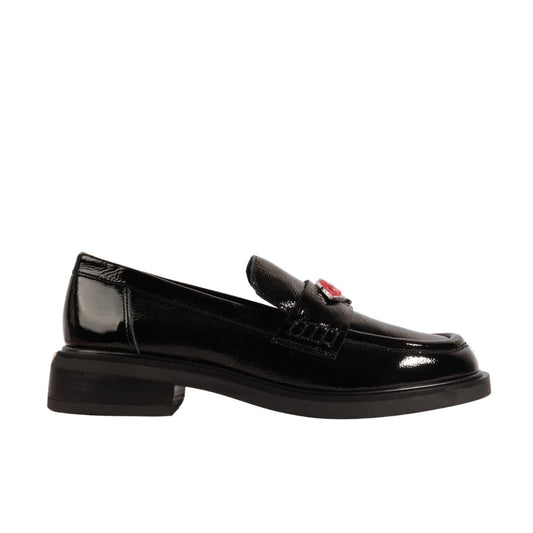 KARL LAGERFELD Womens Shoes 37 / Black KARL LAGERFELD - Front Applique Loafers