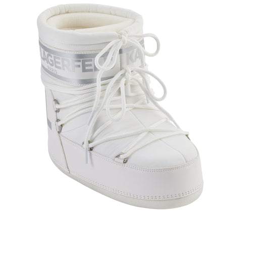 KARL LAGERFELD Womens Shoes 41 / White KARL LAGERFELD - Lace-up Cold Weather Winter & Snow Boots