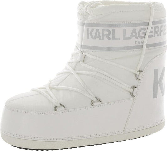 KARL LAGERFELD Womens Shoes 41 / White KARL LAGERFELD - Lace-up Cold Weather Winter & Snow Boots