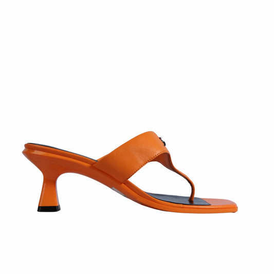 KARL LAGERFELD Womens Shoes 37 / Orange KARL LAGERFELD - Square Toe Sandal